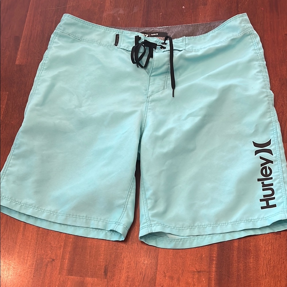 Hurley Blue and Black Board Shorts Swimwear